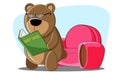 Bedtime stories decided to read cute teddy bear