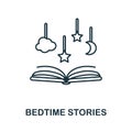 Bedtime Stories icon. Simple element from well sleep collection. Creative Bedtime Stories icon for web design, templates