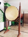 Bedug, a tool to notify that it is time to pray. Usually made from cowhide.