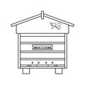Bee beehive outline Royalty Free Stock Photo