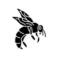 Bee black glyph icon Royalty Free Stock Photo