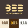 Bee concept branding logotype Royalty Free Stock Photo