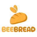 bee bread minimalist logo design Royalty Free Stock Photo