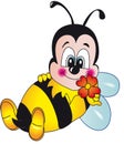 Bee cartoon Royalty Free Stock Photo