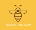 Bee Emblem Design. Honey Company Logo