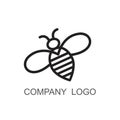 Bee Emblem Design. Honey Company Logo
