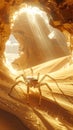 Bee Emerging from Hive with Sunlight Royalty Free Stock Photo