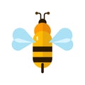 Bee flat clipart vector illustration Royalty Free Stock Photo