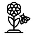Bee flower nectar icon outline vector. Propolis food Royalty Free Stock Photo