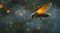 Bee Flying Through the Air Royalty Free Stock Photo