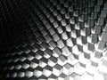 Bee hexagons grid black and grey