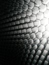 Bee hexagons grid black and grey