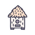 bee hive color vector doodle simple icon Royalty Free Stock Photo