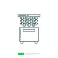 Bee Hive and Honey Farming Line Icon