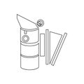 Bee hive smoker icon, outline style