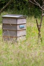 Bee Hive in UK field Royalty Free Stock Photo