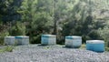 Bee hives in pine forest in Cyprus