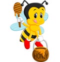 Bee holding honey