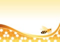 Bee on Honey Cells Royalty Free Stock Photo