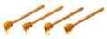 Bee honey drops and wooden sticks isolated on white background with clipping path Royalty Free Stock Photo