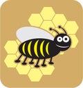 Bee bees honey honeybee sweet cartoon style