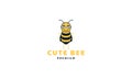 Bee honey kids smile cute cartoon colorful logo vector illustration design