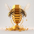 Bee And Honey Trophy. Generative AI