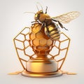 Bee And Honey Trophy. Generative AI