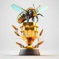 Bee And Honey Trophy. Generative AI