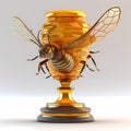 Bee And Honey Trophy. Generative AI