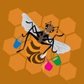 Bee honeycomb bucket