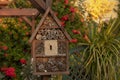 Bee hotel in a small garden in schoneberg Berlin Germany