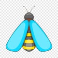 Bee icon, cartoon style Royalty Free Stock Photo