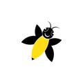 bee illustration icon logo vector design Royalty Free Stock Photo