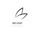 bee illustration icon logo vector design Royalty Free Stock Photo