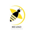 bee illustration icon logo vector design Royalty Free Stock Photo