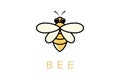 Bee illustration logo design symbol vector template Royalty Free Stock Photo
