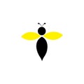 bee illustration logo vector Royalty Free Stock Photo