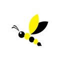 bee illustration logo vector Royalty Free Stock Photo