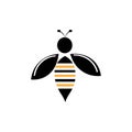 bee illustration logo vector Royalty Free Stock Photo