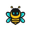 Robot bee tech logo vector commercial Royalty Free Stock Photo