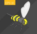 Bee isometric vector illustration