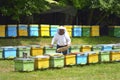 Bee keeper working