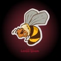 Bee logo Royalty Free Stock Photo