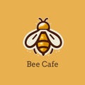 Bee logo design template. Honey bee vector illustration. Honey bee icon