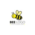 Bee Logo design vector template linear geometric style. Bug Logotype concept creative funny icon. Royalty Free Stock Photo