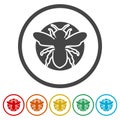 Bee Logo ring icon, color set Royalty Free Stock Photo