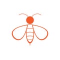 Bee logo template Royalty Free Stock Photo