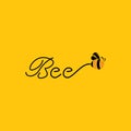 Bee logo template vector Royalty Free Stock Photo