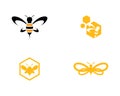 Bee Logo Template vector icon